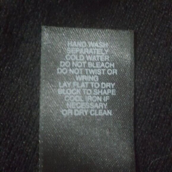 Vtg Silk Blend Sweater Black Knit Blouse Dress Shirt Top Long Sleeve Medium - Picture 8 of 8